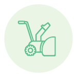 Green Snow Blower