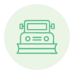 Green Snow Plow